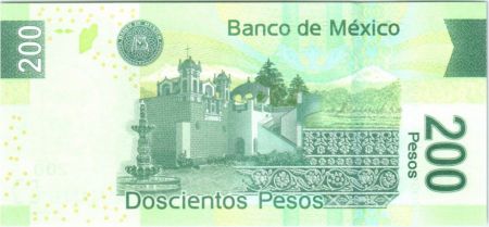 Mexique P.125 200 Pesos, Juana de Asbaje - Eglise - 2013
