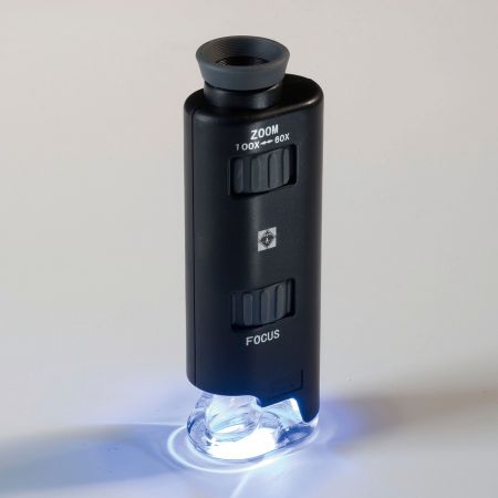 Microscope avec zoom et LED  grossissement x60 à x100