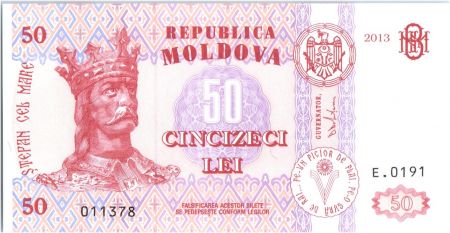 Moldavie 50 Lei Roi Stefan - 2013