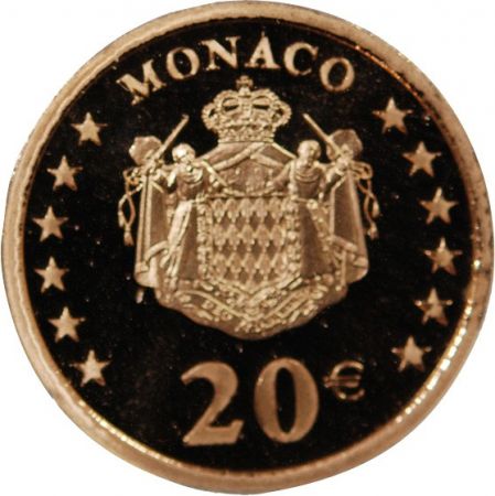 MONACO  RAINIER III - 20 EUROS OR 2002 BE