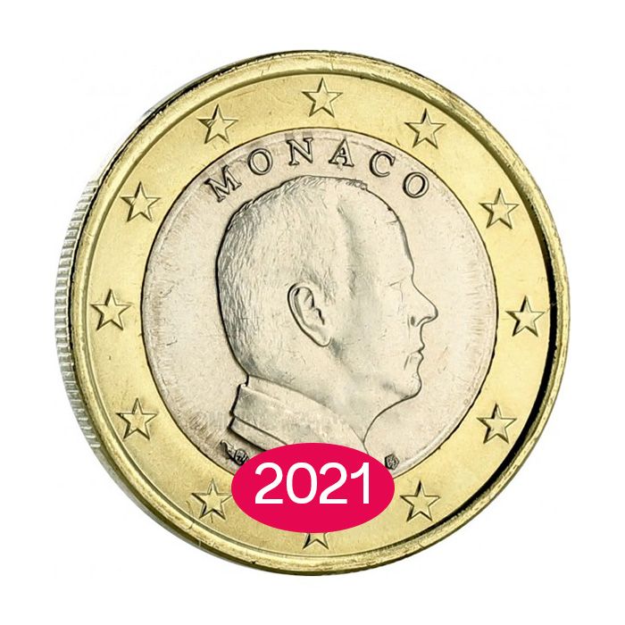 1 euro MONACO 2021 (pièce de circulation)