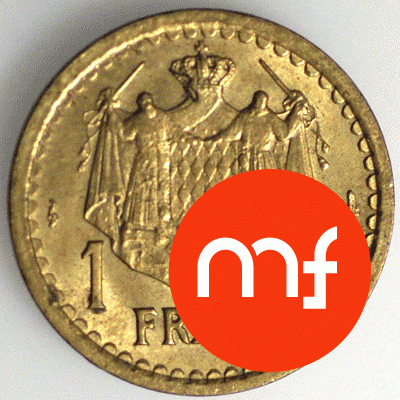 Monaco 1 Franc MONACO 1943 à 1945 - Louis II