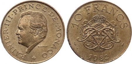 Monaco 10 Francs  Rainier III - Armoiries - 1981