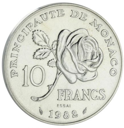 Monaco 10 Francs ESSAI\  MONACO 1982 - Princesse Grace\ 