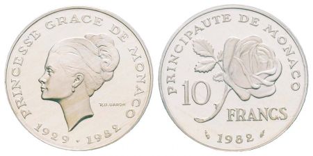 Monaco 10 Francs PIÉFORT ESSAI\  MONACO 1982 - Princesse Grace\ 