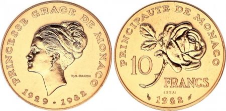 Monaco 10 Francs Princesse Grace - 1982 Essai Cupro-Nickel - FDC