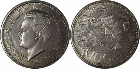 Monaco 100 Francs Rainier III - Chevalier Essai 1950 - Tirage 1.700 ex
