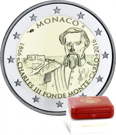Monaco 2 Euros Commémo. BE MONACO 2016 - 150 ans de la fondation de Monte-Carlo par Charles III