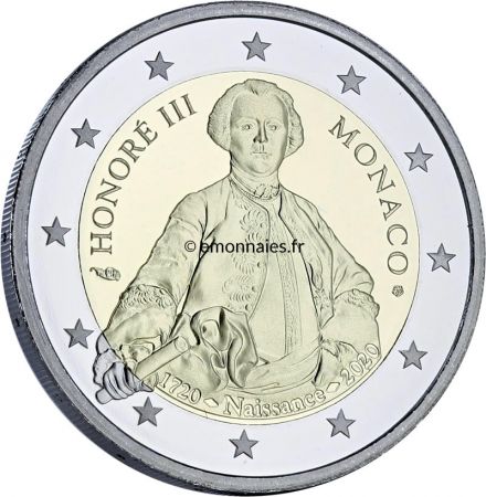 Monaco 2 Euros Commémo. BE MONACO 2020 - 300 ans d\'Honoré III