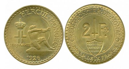 Monaco 2 Francs Héraclès Archer - 1926