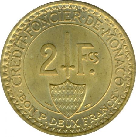 Monaco 2 Francs Héraclès Archer - 1926