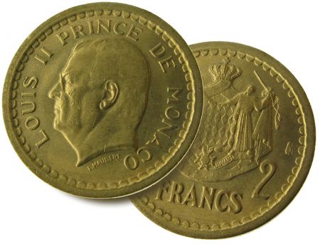 Monaco 2 Francs MONACO 1943 - Louis II