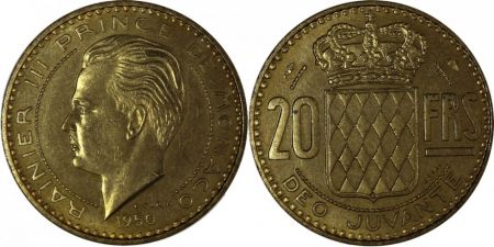 Monaco 20 Francs Rainier III - 1950 Essai - Tirage 1.700 ex