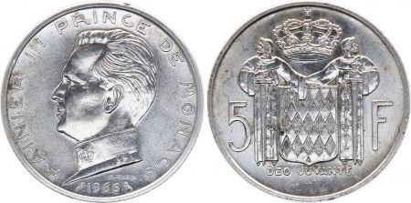 Monaco 5 Francs Rainier III - 1960-1966 ARGENT