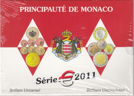 Monaco Coffret BU Euro - Monaco 9 pièces - 2011- Mariage