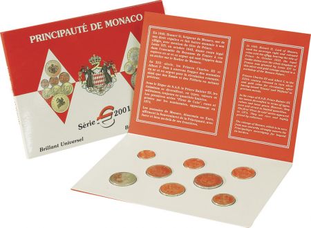 Monaco Coffret BU Euro 2001 - Monaco