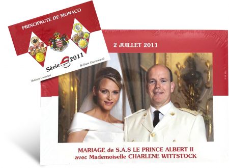Monaco Coffret BU Euro MONACO 2011 - Mariage du Prince Albert II