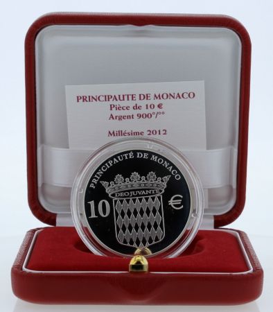 Monaco Coffret Monaco - Honoré II - 10 euros BE argent 2012 - 400 ans du titre Princier