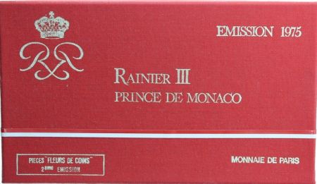 Monaco Série 7 pièces FDC Rainier III - 1975