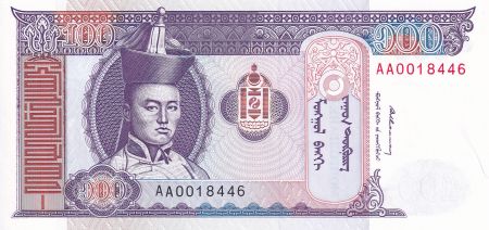 Mongolie 100 Tugrik - Sukhe-Bataar - Chevaux -  1993 - NEUF - P.57