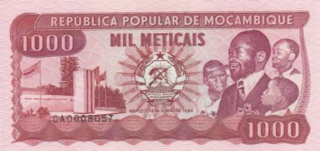 Mozambique 1000 Meticais Président S.Machel - Travailleurs - 1989