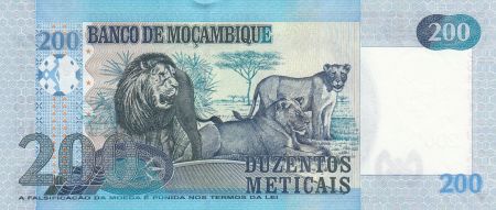 Mozambique 200 Meticais S. Machel - Lions 2011