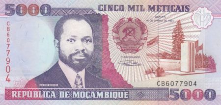 Mozambique 5000 Meticais S. Machel - Fonderie - 1991