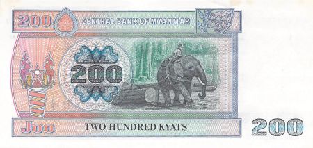 Myanmar MYANMAR  CHINZE - 200 KYATS 2004