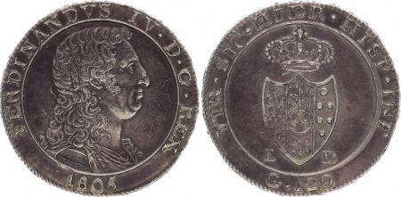 Naples 120 Grana Ferdinand IV - Armoiries 1805