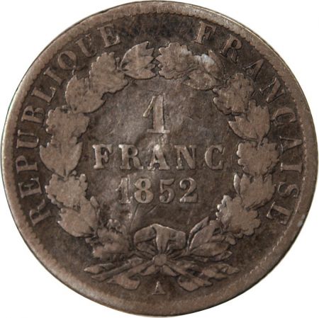 NAPOLEON III - 1 FRANC ARGENT 1852 A PARIS - SURCHARGE SEDAN