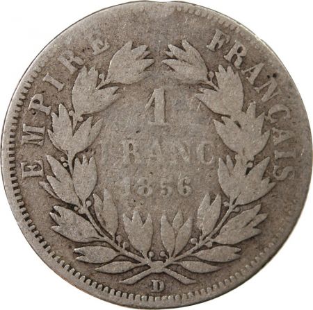 NAPOLEON III - 1 FRANC ARGENT 1856 D LYON