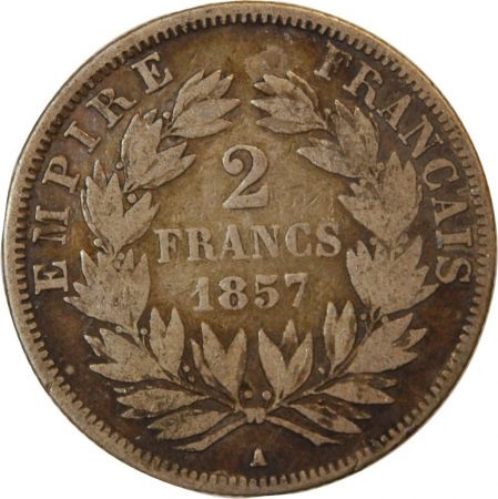 NAPOLEON III - 2 FRANCS 1857 A PARIS