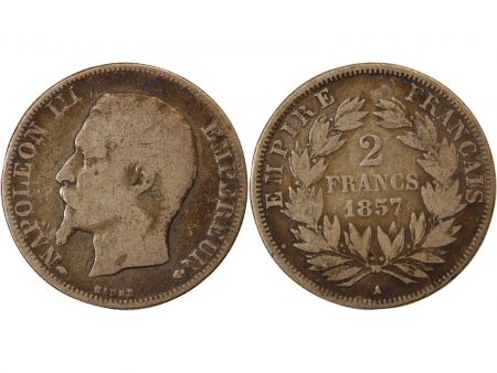 NAPOLEON III - 2 FRANCS 1857 A PARIS