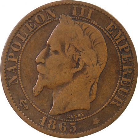 NAPOLEON III - 5 CENTIMES 1865 A PARIS