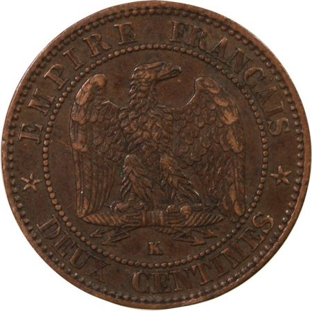 NAPOLEON III  TÊTE LAURÉE - 2 CENTIMES 1861 / 1862