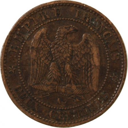 NAPOLEON III  TÊTE NUE - 2 CENTIMES 1853 / 1857