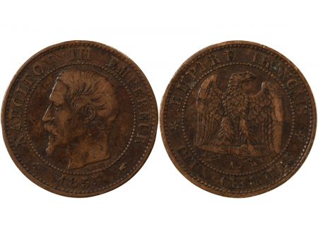 NAPOLEON III  TÊTE NUE - 2 CENTIMES 1853 / 1857