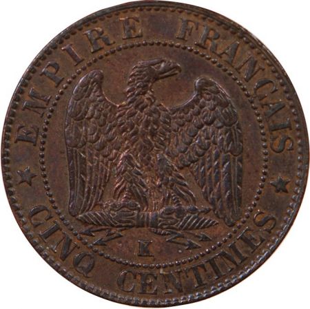 NAPOLEON III  TÊTE NUE - 5 CENTIMES 1853 / 1857