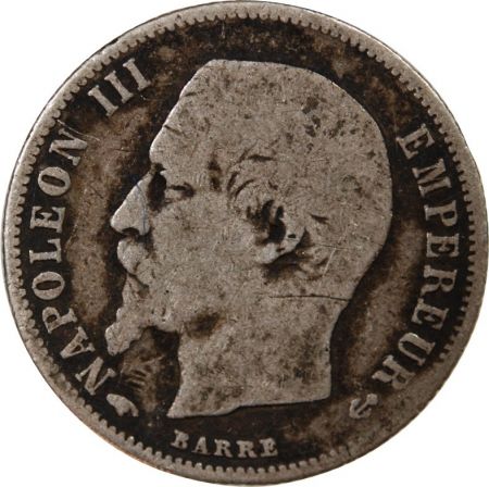 NAPOLEON III  TÊTE NUE - 50 CENTIMES ARGENT 1859 A PARIS