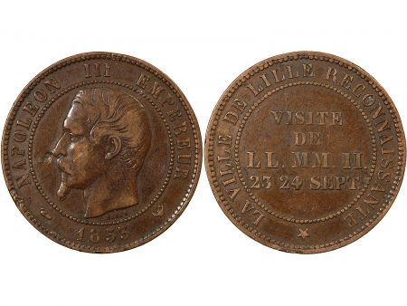 NAPOLEON III  VISITE IMPERIALE DE LILLE - MODULE DE 10 CENTIMES - 23 ET 24 SEPTEMBRE 1853