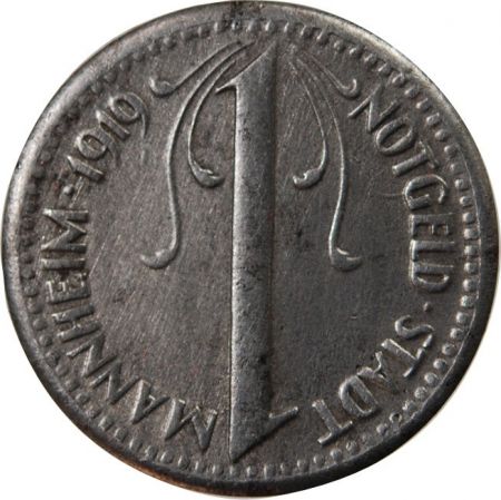 Nécessité  Allemagne  Mannheim - 10 Pfennig 1919