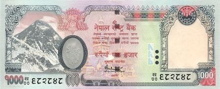 Népal 1000 Rupee Mont Everest - Eléphant - 2008