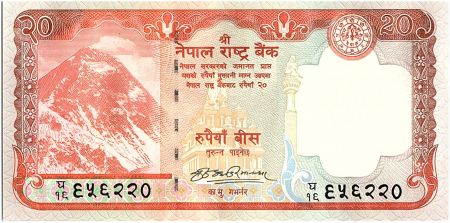 Népal 20 Rupees - Mont Everest - Cerf - 2008  - P.62 a