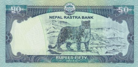 Népal 50 Rupees - Temple - Panthère - 2020 - P.NEW