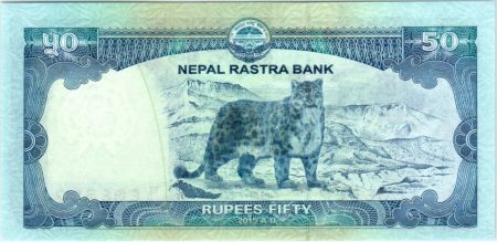 Népal 50 Rupees, Mont Everest -Panthère des neiges - 2015 ( 2016)