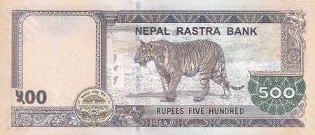 Népal 500 Rupees - Montagne - Tigre- 2020 - P.NEW