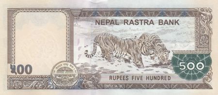 Népal 500 Rupees Mont Everest - Tigres 2012 (2013)