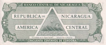 Nicaragua 1/2 Centavos - F.H. Cordoba - 1990 - Série A - P.171