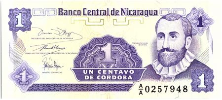 Nicaragua 1 Centavo, Fransisco de  Cordoba  - 1991