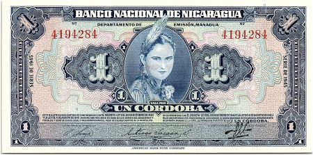 Nicaragua 1 Cordoba - Femme indienne - 1945 - SPL - P.90b